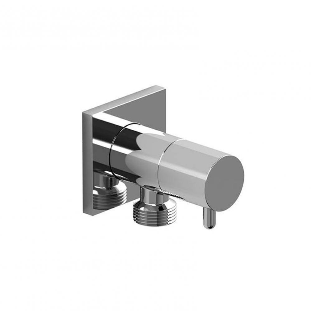 Elbow supply with shut-off valve