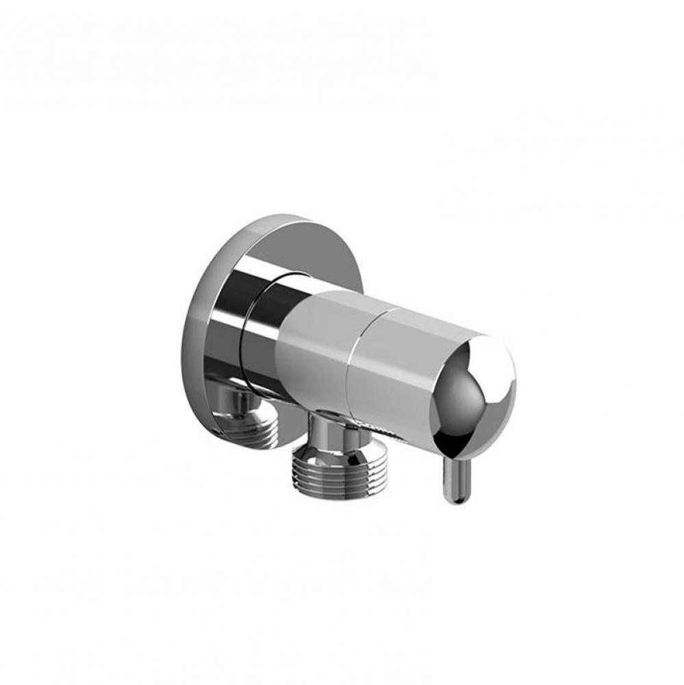 Elbow supply with shut-off valve