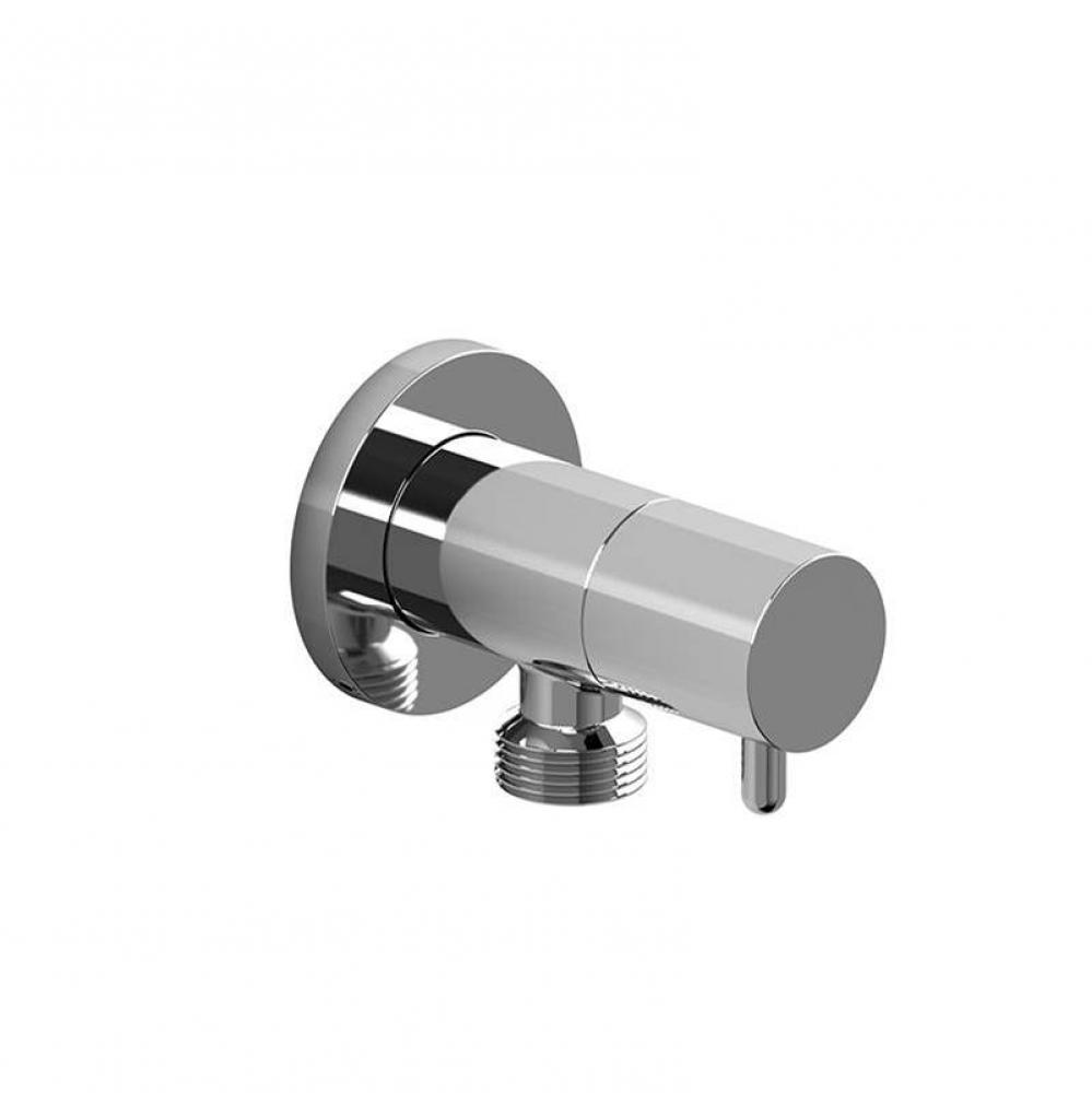 Elbow supply with shut-off valve