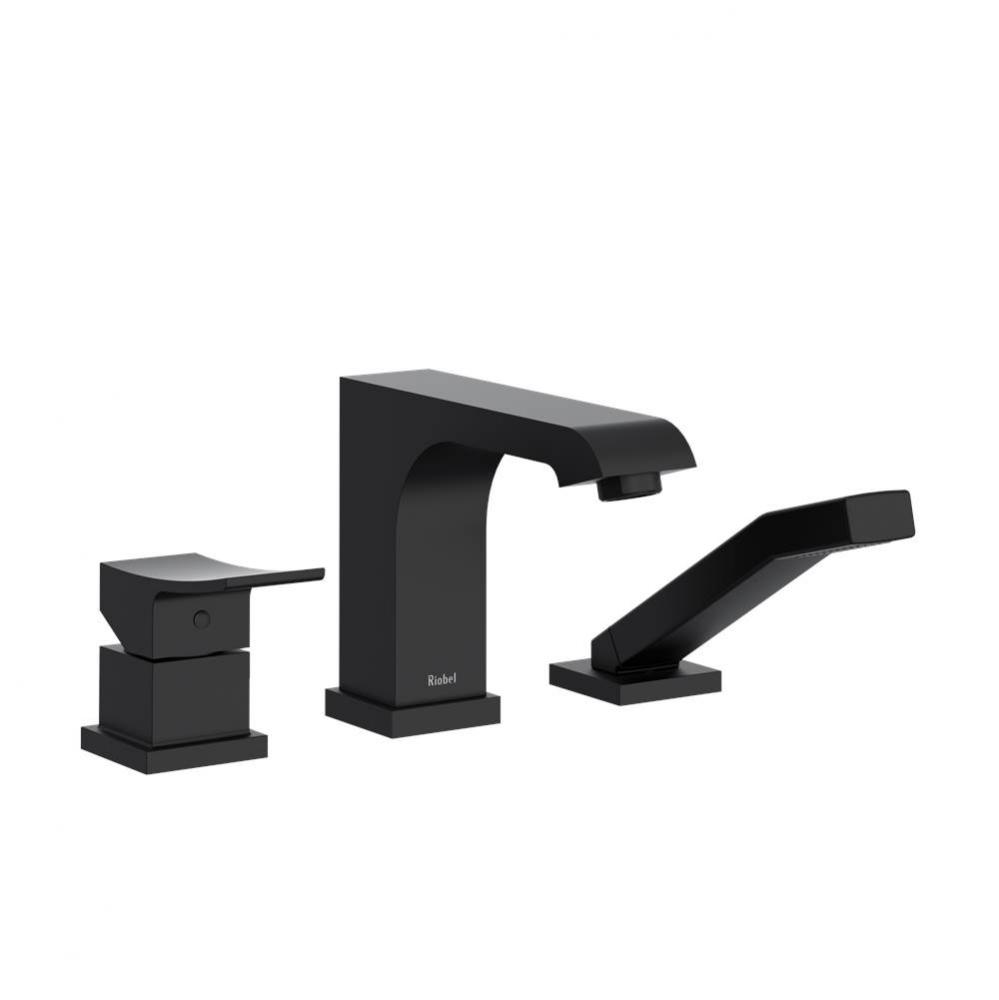 3-piece deck-mount tub filler with hand shower trim