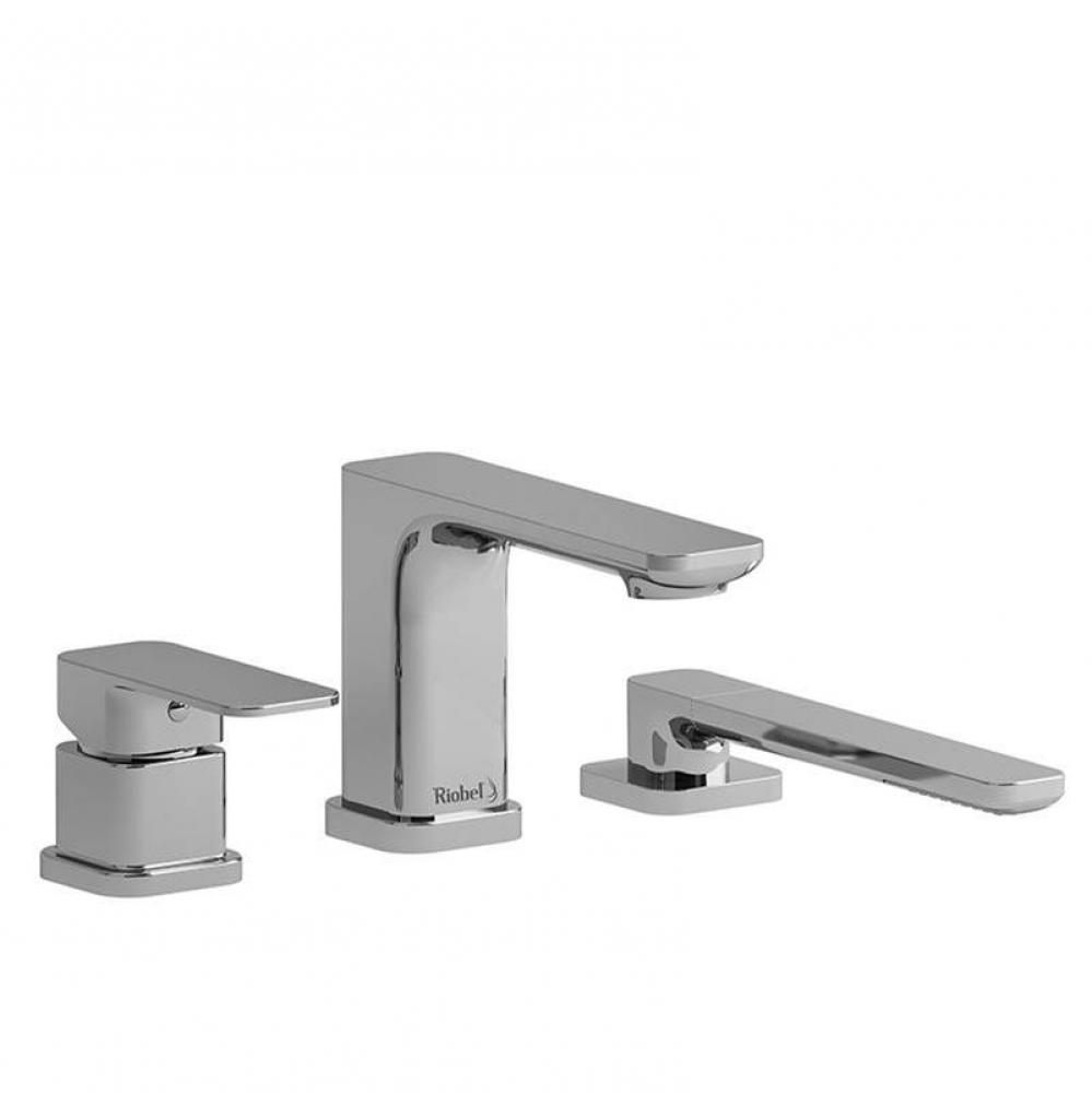 3-piece deck-mount tub filler with hand shower trim