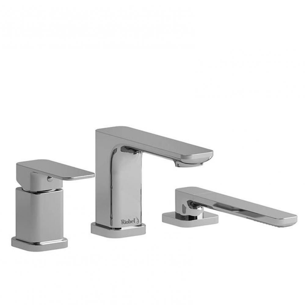 3-piece Type P (pressure balance) deck-mount tub filler with hand shower trim