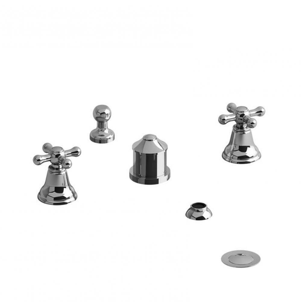 4-piece bidet faucet with integrated vacuum breaker