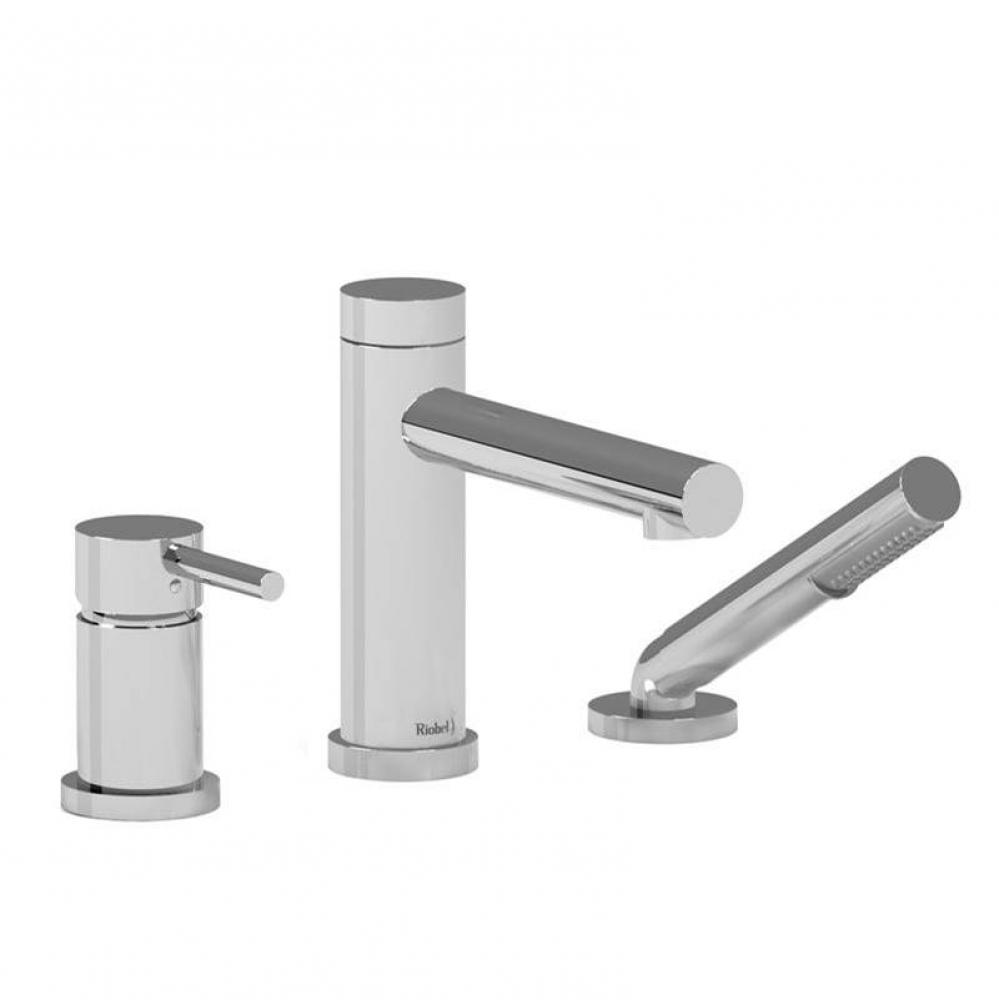 3-piece Type P (pressure balance) deck-mount tub filler with hand shower trim