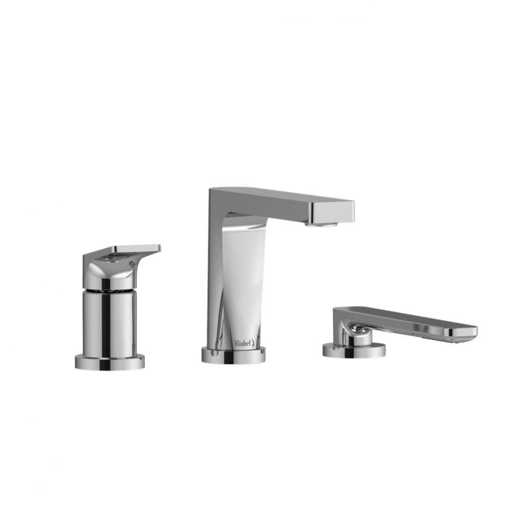 3-piece deck-mount tub filler with hand shower trim