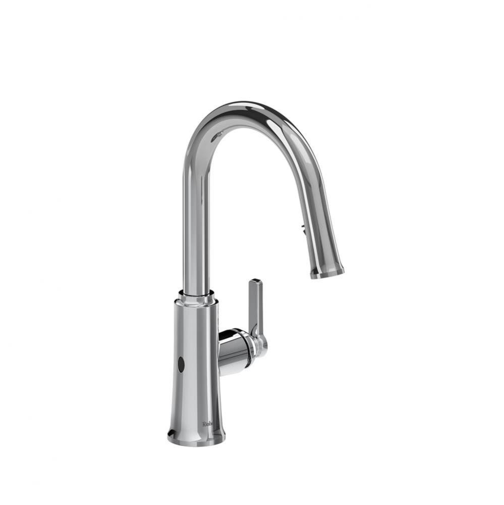 Trattoria touchless kitchen faucet with spray