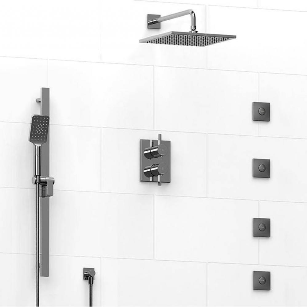 Type T/P (thermostatic/pressure balance) 3/4'' double coaxial system with hand shower ra