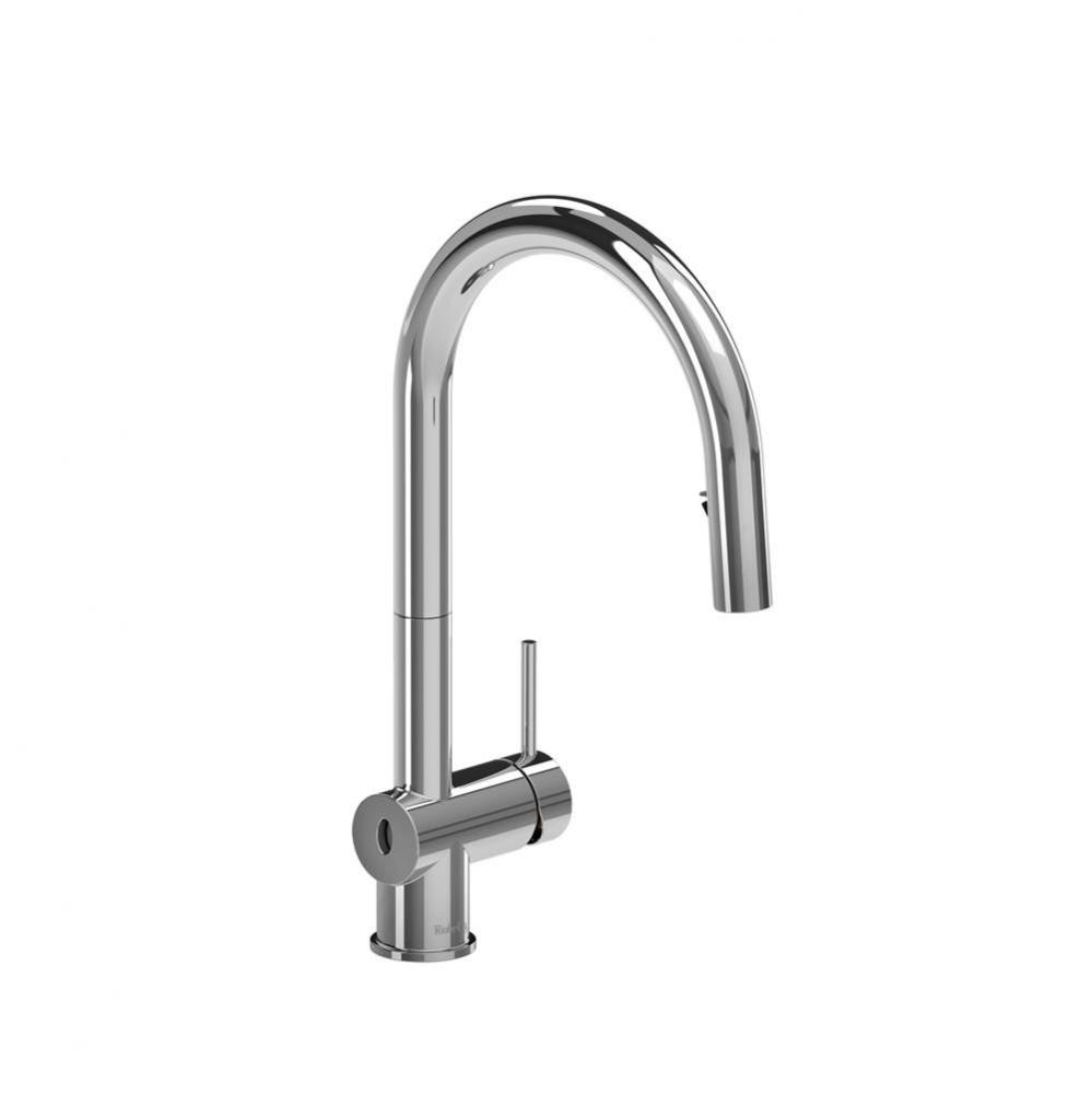 Azure touchless kitchen faucet with spray