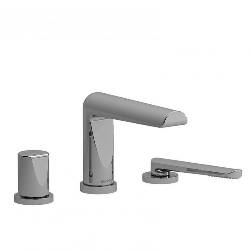 3-piece Type P (pressure balance) deck-mount tub filler with hand shower trim