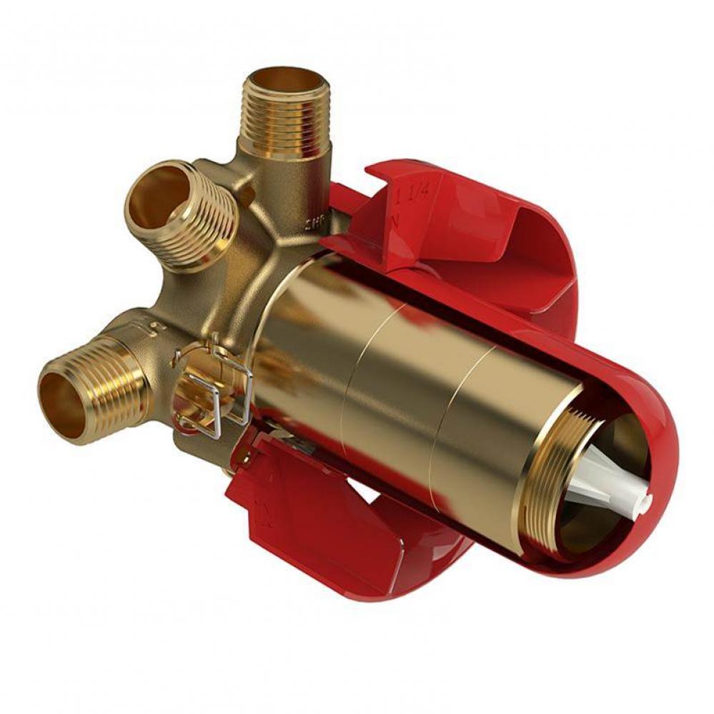 3-way Type T/P (thermostatic/pressure balance) coaxial valve rough without cartridge EXPANSION PEX