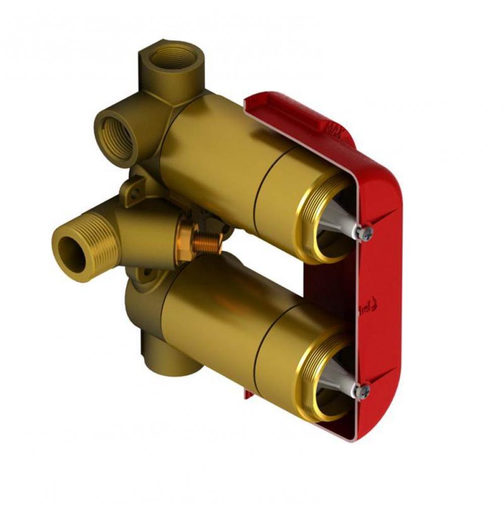 4-way Type T/P (thermostatic/pressure balance) 3/4'' coaxial valve rough