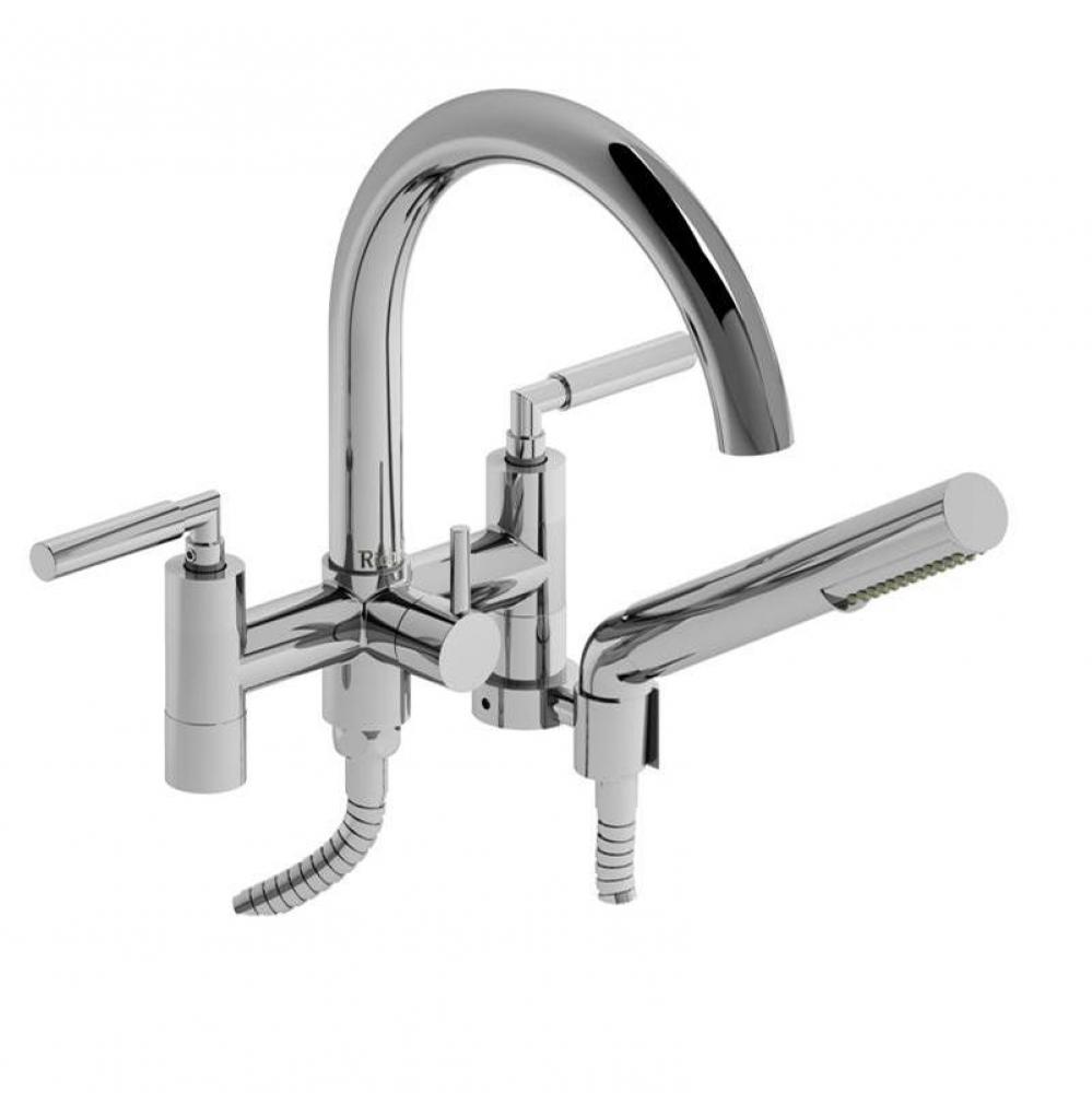 6'' tub filler with hand shower