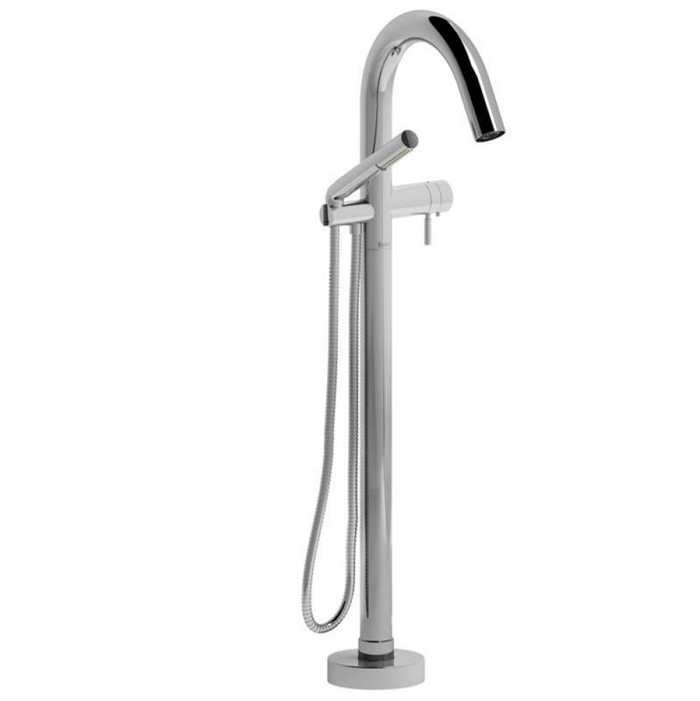 2-way Type T (thermostatic) coaxial floor-mount tub filler with hand shower