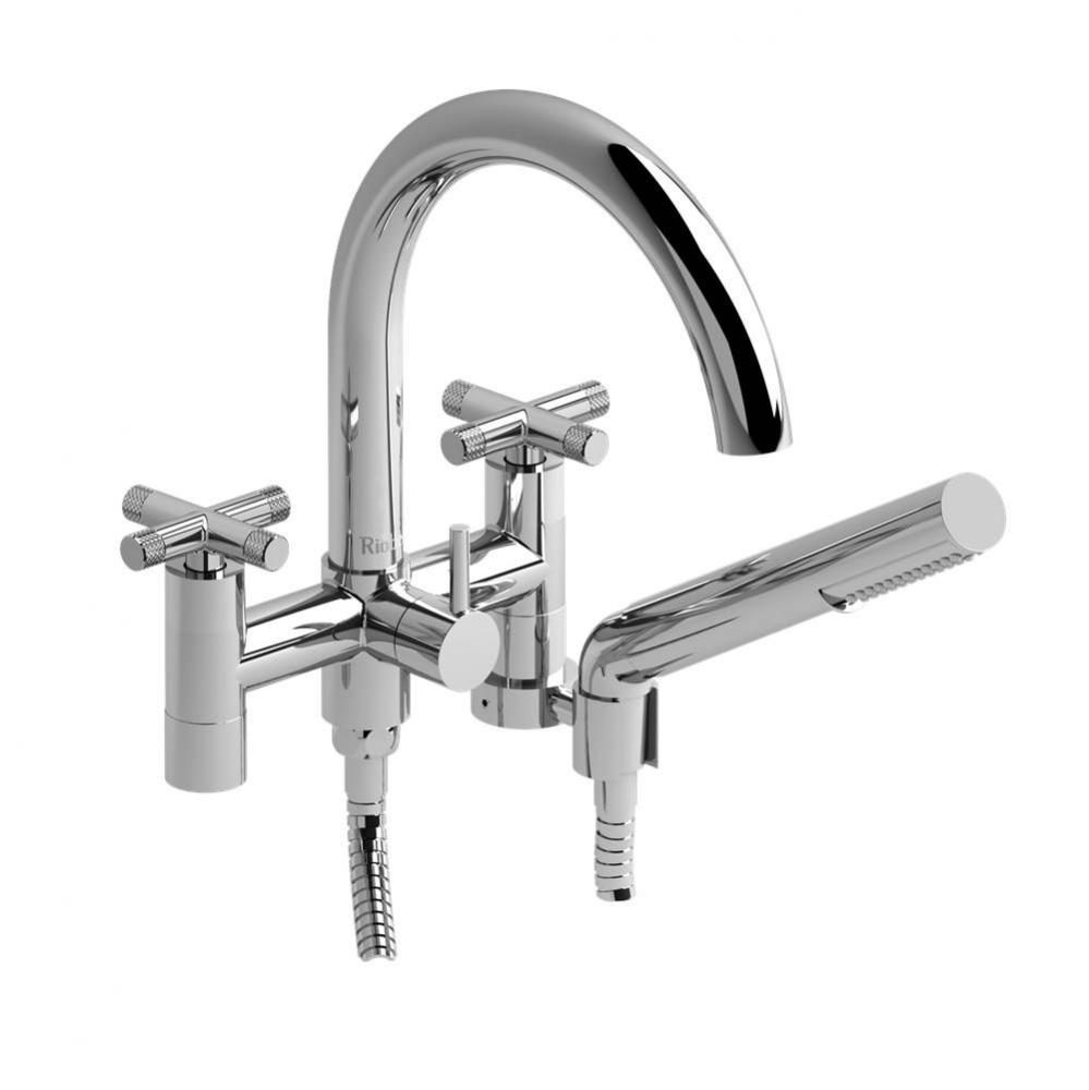 6'' tub filler with hand shower