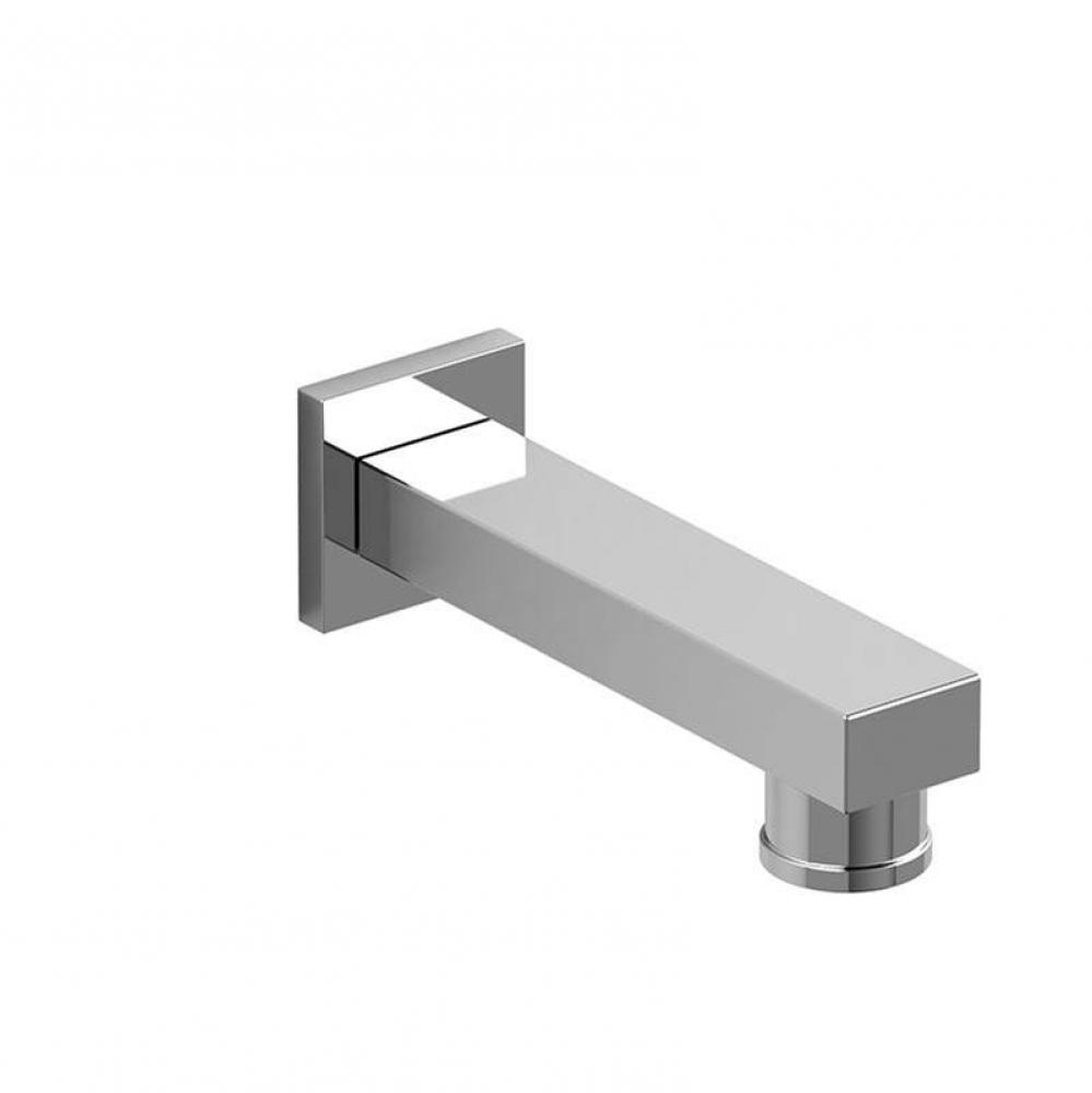 Wall-mount tub spout with diverter