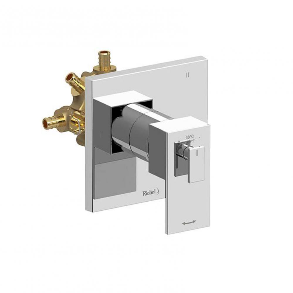 3-way Type T/P (thermostatic/pressure balance) coaxial complete valve PEX