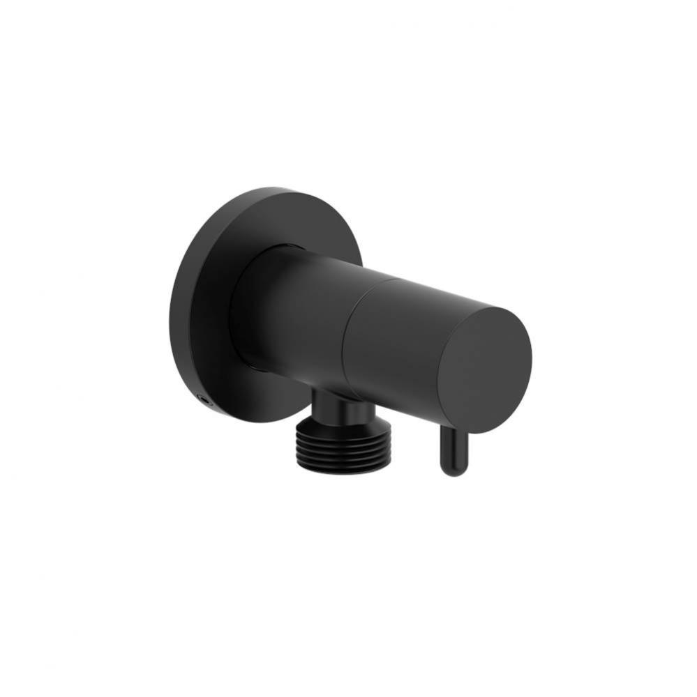 Elbow supply with shut-off valve