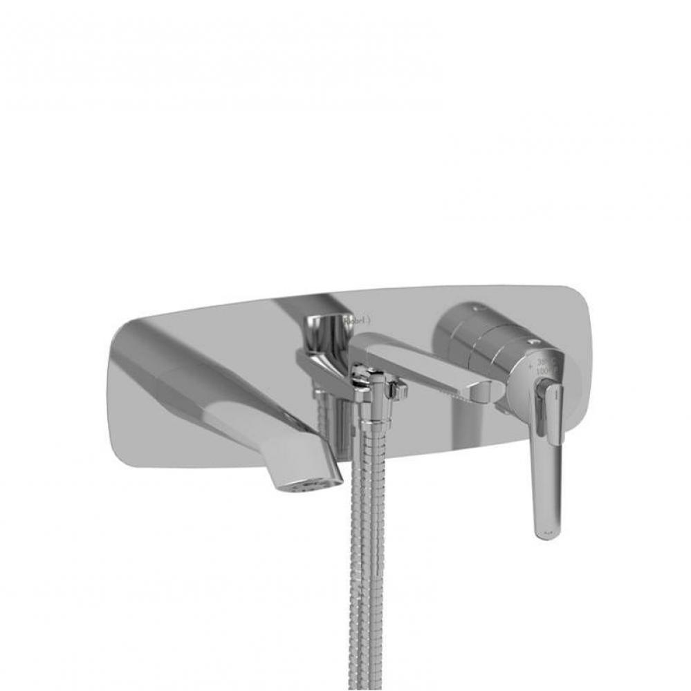 Wall-mount Type T/P (thermo/pressure balance) coaxial tub filler with hand shower