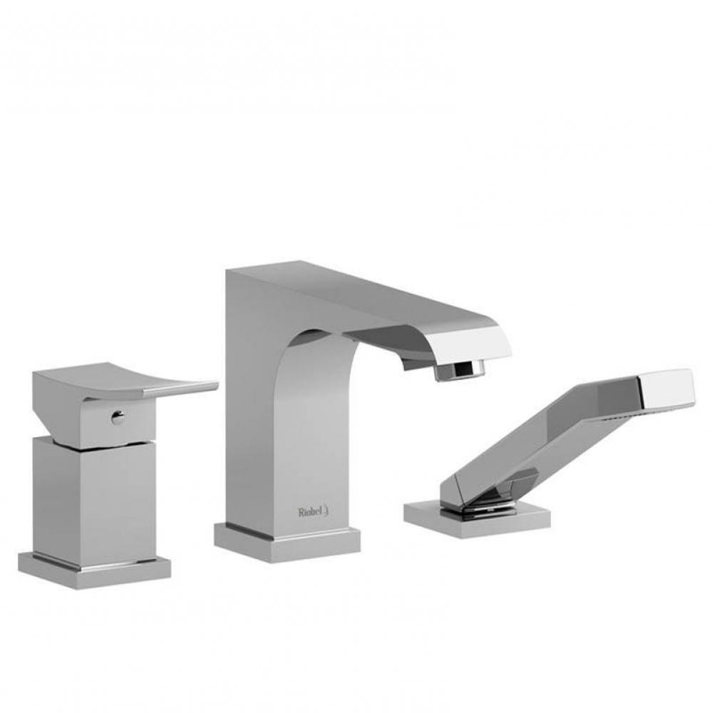 3-piece Type P (pressure balance) deck-mount tub filler with hand shower trim