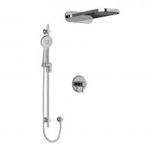 Riobel Canada KIT2745MMRDJC - Type T/P (thermostatic/pressure balance) 1/2'' coaxial 3-way system with hand shower rai