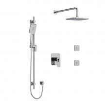 Riobel Canada KIT3545EQC-6 - Type T/P (thermostatic/pressure balance) 1/2'' coaxial 3-way system, hand shower rail, e