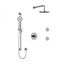 Riobel Canada KIT3545CSTMC-SPEX - Type T/P (thermostatic/pressure balance) 1/2'' coaxial 3-way system, hand shower rail, e