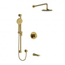 Riobel Canada KIT1345ODBG-SPEX - Type T/P (thermostatic/pressure balance) 1/2'' coaxial 3-way system with hand shower rai