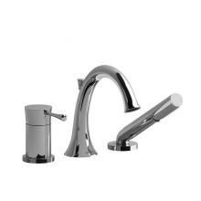 Riobel Canada TED16C - 3-piece Type P (pressure balance) deck-mount tub filler with hand shower trim