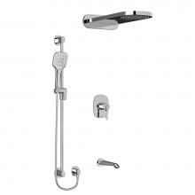 Riobel Canada KIT2745VYC - Type T/P (thermostatic/pressure balance) 1/2'' coaxial 3-way system with hand shower rai