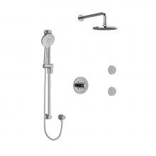 Riobel Canada KIT3545RUTM+C-EX - Type T/P (thermostatic/pressure balance) 1/2'' coaxial 3-way system, hand shower rail, e