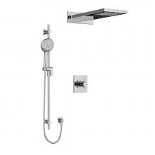 Riobel Canada KIT2745PATQ+C-SPEX - Type T/P (thermostatic/pressure balance) 1/2'' coaxial 3-way system with hand shower rai