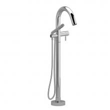 Riobel Canada RU39KNC - 2-way Type T (thermostatic) coaxial floor-mount tub filler with hand shower