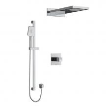 Riobel Canada KIT2745RFC-EX - Type T/P (thermostatic/pressure balance) 1/2'' coaxial 3-way system with hand shower rai