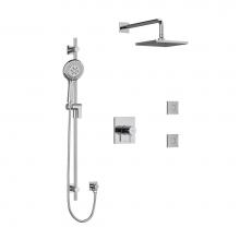 Riobel Canada KIT3545PATQC-EX - Type T/P (thermostatic/pressure balance) 1/2'' coaxial 3-way system, hand shower rail, e