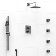 Riobel Canada KIT#446PFTQC - Type T/P (thermostatic/pressure balance) double coaxial system with hand shower rail, 4 body jets