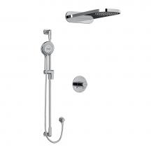 Riobel Canada KIT2745PBC-SPEX - Type T/P (thermostatic/pressure balance) 1/2'' coaxial 3-way system with hand shower rai