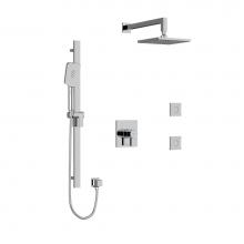 Riobel Canada KIT3545PXTQC-6-SPEX - Type T/P (thermostatic/pressure balance) 1/2'' coaxial 3-way system, hand shower rail, e