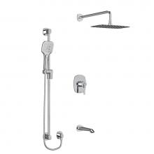 Riobel Canada KIT1345VYC-SPEX - Type T/P (thermostatic/pressure balance) 1/2'' coaxial 3-way system with hand shower rai