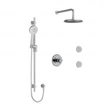 Riobel Canada KIT3545MMRD+C-6-SPEX - Type T/P (thermostatic/pressure balance) 1/2'' coaxial 3-way system, hand shower rail, e