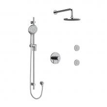 Riobel Canada KIT3545PATMC-6 - Type T/P (thermostatic/pressure balance) 1/2'' coaxial 3-way system, hand shower rail, e