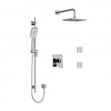 Riobel Canada KIT3545ZOTQC-6-EX - Type T/P (thermostatic/pressure balance) 1/2'' coaxial 3-way system, hand shower rail, e