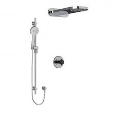 Riobel Canada KIT2745MMRD+CBK - Type T/P (thermostatic/pressure balance) 1/2'' coaxial 3-way system with hand shower rai