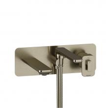 Riobel Canada EQ21BN - Wall-mount Type T/P (thermo/pressure balance) coaxial tub filler with hand shower