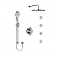 Riobel Canada KIT483RUTMC - Type T/P (thermostatic/pressure balance) 3/4'' double coaxial system with hand shower ra