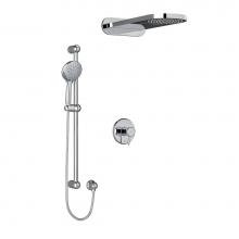 Riobel Canada KIT2745RTC-EX - Type T/P (thermostatic/pressure balance) 1/2'' coaxial 3-way system with hand shower rai