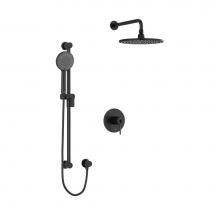 Riobel Canada KIT1623BK - Type T/P (thermostatic/pressure balance) 1/2'' coaxial system with hand shower rail and