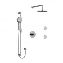 Riobel Canada KIT3545PBC-6-EX - Type T/P (thermostatic/pressure balance) 1/2'' coaxial 3-way system, hand shower rail, e