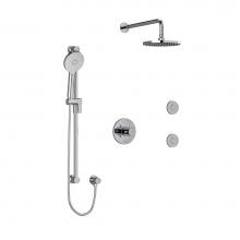 Riobel Canada KIT3545RUTM+KNC-EX - Type T/P (thermostatic/pressure balance) 1/2'' coaxial 3-way system, hand shower rail, e