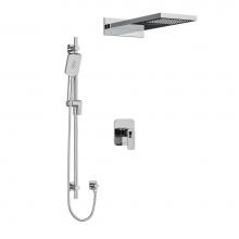 Riobel Canada KIT2745EQC-SPEX - Type T/P (thermostatic/pressure balance) 1/2'' coaxial 3-way system with hand shower rai