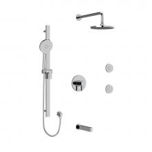 Riobel Canada KIT3545PXTMC - Type T/P (thermostatic/pressure balance) 1/2'' coaxial 3-way system, hand shower rail, e